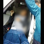 Kondisi korban saat ditemukan tewas di dalam mobilnya.