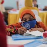 Salah satu peserta pelatihan kewirausahaan Jadi Pengusaha Mandiri (Japri) People With Dissability (PWD), di Aula Dinas Sosial Kota Kediri, Senin (14/6). foto: ist.