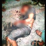 Kondisi pelaku usai dihajar massa.