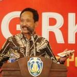 Bupati Ponorogo Drs H Ipong Muchlissoni saat memberikan sambutan kala membuka Musrenbang. foto: fajar/ BANGSAONLINE