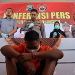 Kapolres Probolinggo, AKBP Teuku Arsya Khadafi, saat konferensi pers ungkap kasus kriminal di wilayah hukumnya.