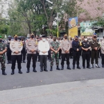 Apel pengamanan malam takbiran di Area Arek Lancor, Pamekasan, Minggu, 1 Mei 2022.