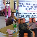 Kegiatan donor darah di Gedung Graha Bhayangkara.