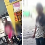 Tangkapan layar video seorang kakek sedang menggerayangi bocah gadis.