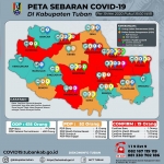 Peta sebaran Covid-19 di Tuban.