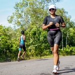 Atlet Triathlon, Asihta Aulia Azzahra, saat berlatih.