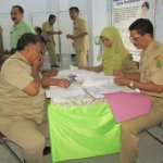 Sejumlah pejabat eselon III saat mengikuti test kesehatan di RSUD Trenggalek