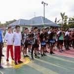 Suasana persiapan turnamen bola voli Wali Kota Probolinggo Cup 2022.