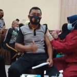 Pelaksanaan vaksinasi tahap II bagi anggota Polres Pamekasan, Minggu (14/3).