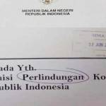 Inilah penampakan sampul surat kemendagri ke KPK. 