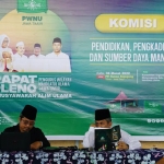 Suasana musyawarah Alim Ulama PWNU Jatim di Ponpes Sunan Bejagung, Kecamatan Semanding, Kabupaten Tuban.