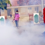 Dinkes Pamekasan saat melakukan fogging di seluruh OPD.