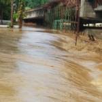 Banjir yang melanda beberapa desa di Pacitan. 