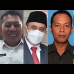 Dari kiri: M. Najikh, Andhy Hendro Wijaya, Abu Hasan, Eddy Hadi Siswoyo, dan Achmad Wasil Miftachul Rachman. foto: SYUHUD/ BANGSAONLINE