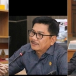 Dari kiri, Wakil Ketua DPRD Gresik, Nur Saidah, Ketua Komisi IV, Mohammad dan anggota, Jumanto (Foto: SYUHUD/BANGSAONLINE)