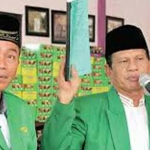 Ketua DPC PPP (versi Djan Farid) Kab. Gresik Ali Muchid didampingi Sekretaris Ach. Efendi. Foto: istimewa.