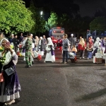  Jemaah haji asal Tuban yang tergabung dalam kloter 86 tiba titik kedatangan di Kompi Senapan C Tuban