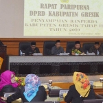 Paripurna penyampaian Ranperda tahap II di ruang paripurna DPRD Gresik. foto: ist.