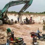 Salah satu lahan eks tambang di Kabupaten Gresik. foto: SYUHUD/ BANGSAONLINE