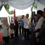 Wali Kota Probolinggo, dr Aminudin saat menghadiri acara Gerakan Sekolah Berbagi. (Ugi)