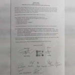 Bukti surat pengunduran diri empat anggota NGO Greenwave.