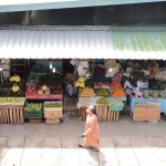 Kondisi Pasar Pucang Anom yang sudah menerapkan protokol pencegahan Covid-19.