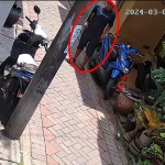 Rekaman CCTV curanmor di Surabaya.