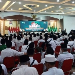 Suasana Silaturahim Akbar PBNU yang berlangsung di Aula PB Sudirman, Kantor Pemkab Jember.