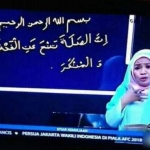 Foto Ustadzah Nani Handayani yang keliru fatal menuliskan ayat Al-Quran yang kini viral dalam media sosial
