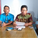 Kepala KPP Pratama Ponorogo Arista Priyo Adi saat memberikan keterangan pers di Rutan Ponorogo.