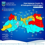 Peta sebaran Covid-19 di Probolinggo.