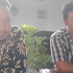 Ketua Bawaslu (kanan) dan Divisi Hukum, Pencegahan, Partisipasi Masyatakat dan Hubungan Masyarakat Bawaslu (kiri) Kota Madiun. Foto : Hendro Suhartono/BANGSAONLINE.com 