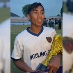 Top skor dalam Bupati Pasuruan Cup 2025, Ali Kacong, saat memberi keterangan ke awak media.