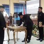 Bupati Ngawi, Ony Anwar Harsono saat memimpin mutasi pejabat, Jumat (3/2/2023).