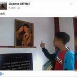 Foto unggahan akun Gopenx All Well. Dalam foto itu sang pemilik akun mengacungkan jari tengah ke foto Panglima Besar Jenderal Soedirman.