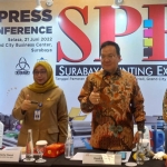 Suasana konferensi pers Surabaya Printing Expo 2022 di Grand City Mall, Surabaya.