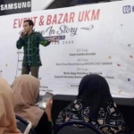 Gamal Albinsaid saat menjadi motivator dalam acara Event dan Bazar UKM di WTC, belum lama ini. foto: istimewa.