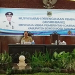 Pemkab Bondowoso melalui Bappeda saat menggelar Musrenbang Kabupaten (Musrenbangkab) yang digelar di Pendopo Kabupaten, Selasa (3/4).