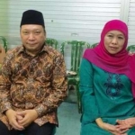 Anggota DPR RI Fraksi Partai Demokrat bertemu dengan Ketua Umum PP Muslimat NU, Khofifah Indar Parawansa dalam acara halal bihalal PC Muslimat NU Kota Surabaya. foto: didi rosadi/ BANGSAONLINE