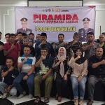 Acara Ngopi Bareng Media (Piramida) sekaligus pisah sambut Kasihumas Polres Bangkalan, Selasa (16/9/2025).