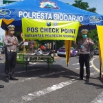 Polresta Sidoarjo juga menyiapkan 21 titik check point untuk menghalau kendaraan pemudik.