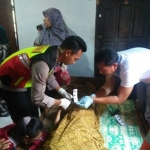 Korban saat di rumah duka.