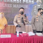 Kapolres Madiun AKBP Jury Leonard Siahaan saat mengungkap kasus pencurian oleh anak di bawah umur.