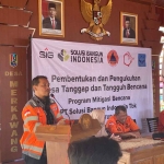 GA & Community Relations Manager SBI Tuban, Moch Yunani Rizzal saat memberikan sambutan.