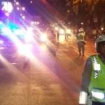 Polres Tuban saat melakukan penghentian pada rombongan mobil pajero yang melanggar lalu lintas. foto: suwandi/ BANGSAONLINE