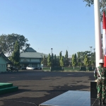 Suasana upacara bendera yang digelar Prajurit Korem 084/BJ.