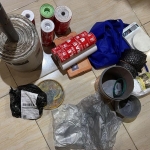 Barang bukti yang diamankan petugas.