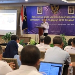 Kakanwil Kemenkumham Jatim, Imam Jauhari dalam kegiatan Rekonsiliasi Data Laporan Keuangan dan BMN Semester I Tahun Anggaran 2023, Rabu (5/7/2023).