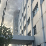 Lokasi gedung RSUD Dr. Soetomo yang terbakar