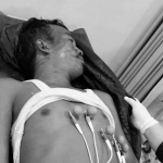 Salah satu pekerja proyek Ponpes Dalwa, Kabupaten Pasuruan.